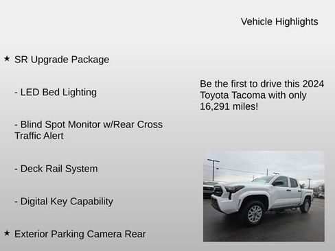 Used 2024 Toyota Tacoma SR w/ SR Upgrade Package AWD/4WD image 6