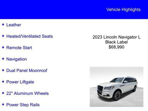 Used 2023 Lincoln Navigator L Black Label AWD/4WD image 2