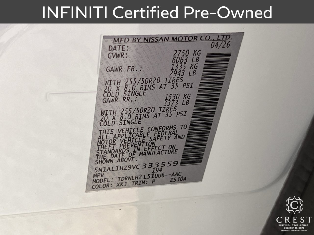 Certified 2027 INFINITI QX60 Autograph w/ Autograph Tech Package AWD/4WD image 34