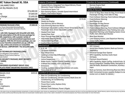 Used 2021 GMC Yukon XL Denali w/ Denali Premium Package AWD/4WD image 9