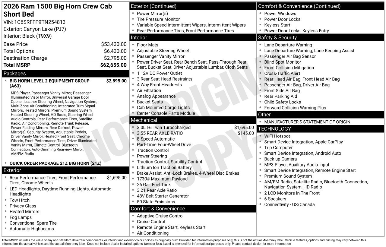 Used 2026 RAM 1500 Big Horn AWD/4WD image 5