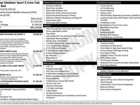 New 2025 Jeep Gladiator Sport AWD/4WD image 5