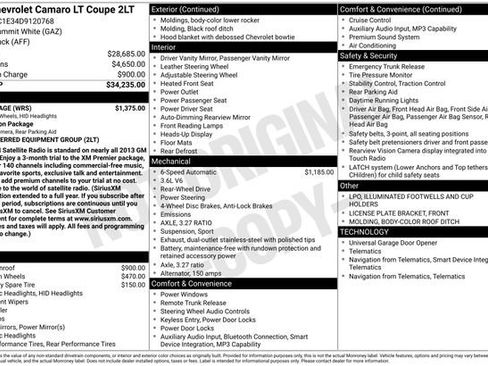 Used 2013 Chevrolet Camaro LT w/ RS Package image 31