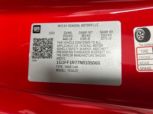 Used 2022 Chevrolet Camaro LT w/ Technology Package image 33