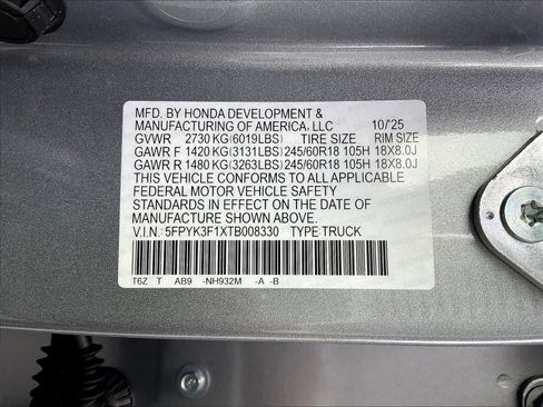 New 2026 Honda Ridgeline Sport image 17