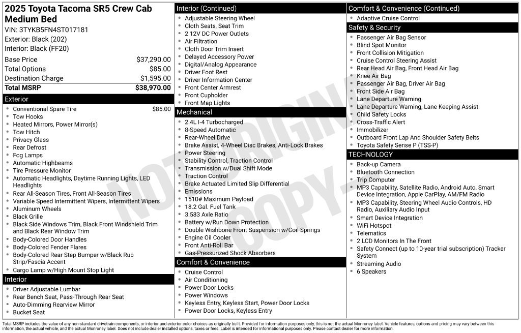 Used 2025 Toyota Tacoma SR5 RWD image 8