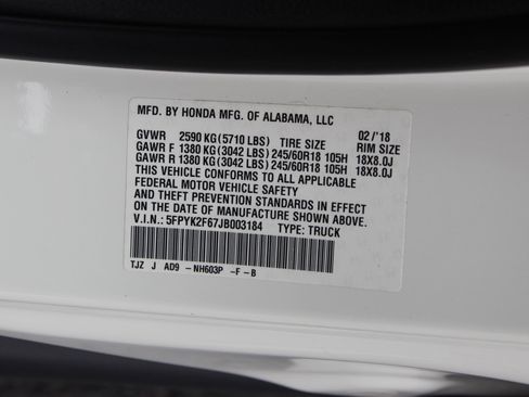 Used 2018 Honda Ridgeline RTL-T image 35