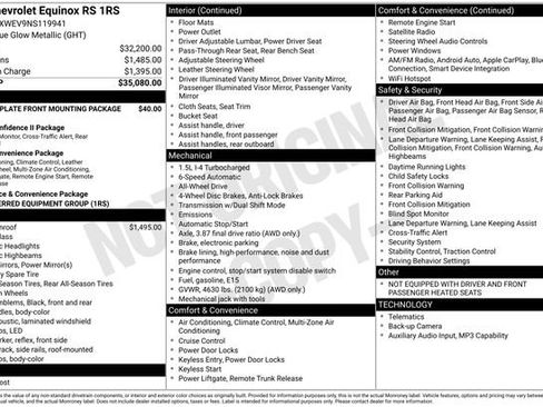 Certified 2022 Chevrolet Equinox RS AWD/4WD image 29