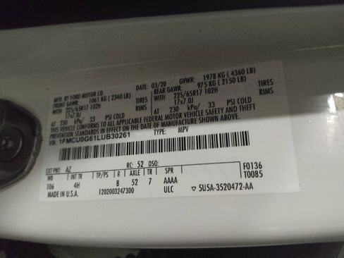 Used 2020 Ford Escape SE FWD image 33