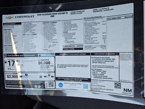 New 2026 Chevrolet Silverado 1500 Custom Trail Boss w/ Dark Appearance Package image 17