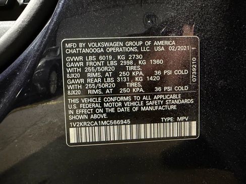 Used 2021 Volkswagen Atlas SE AWD/4WD image 22