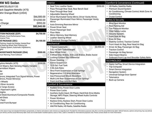 Used 2018 BMW M3 w/ Competition Package image 21