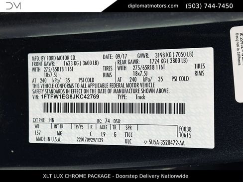 Used 2018 Ford F150 XLT w/ Equipment Group 302A Luxury image 53