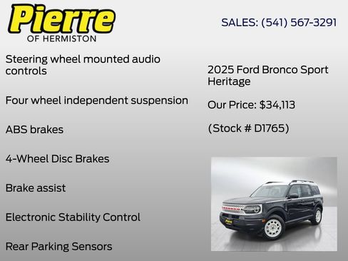 New 2025 Ford Bronco Sport Heritage AWD/4WD image 12