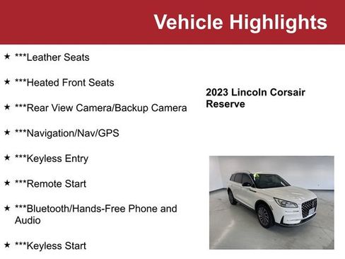 Used 2023 Lincoln Corsair Reserve image 2