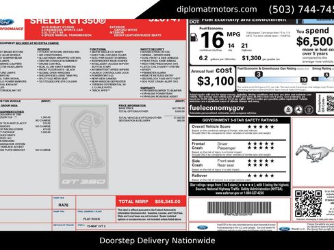 Used 2016 Ford Mustang Shelby GT350 w/ Technology Package image 2