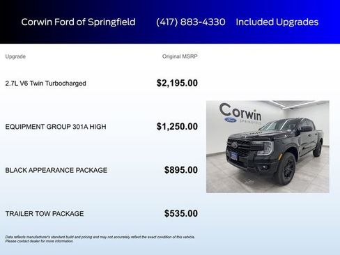 Used 2025 Ford Ranger XLT w/ Equipment Group 301A High image 6