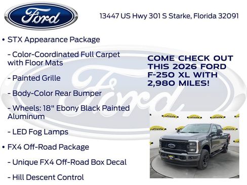 New 2026 Ford F250 XL w/ STX Appearance Package AWD/4WD image 15