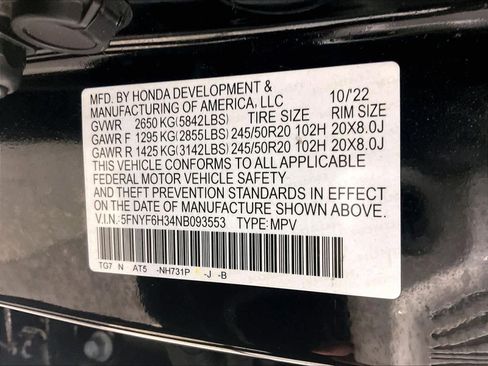 Used 2022 Honda Pilot Sport image 69