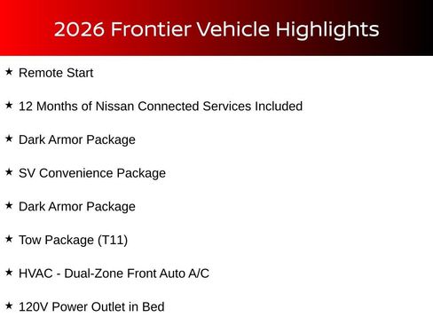 New 2026 Nissan Frontier SV w/ SV Convenience Package image 4