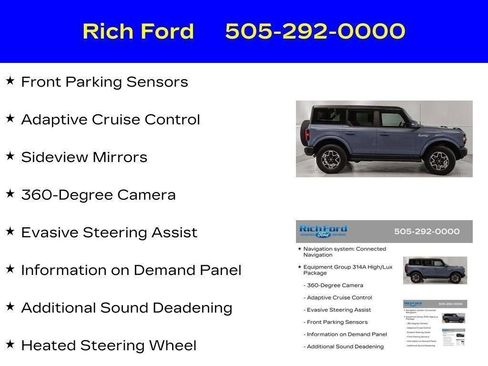 Certified 2024 Ford Bronco Outer Banks AWD/4WD image 48