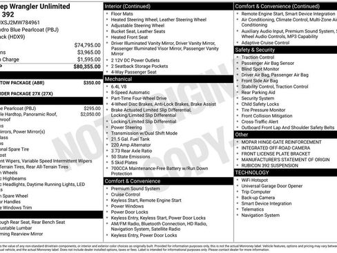 Used 2021 Jeep Wrangler Unlimited Rubicon w/ Trailer Tow Package AWD/4WD image 6