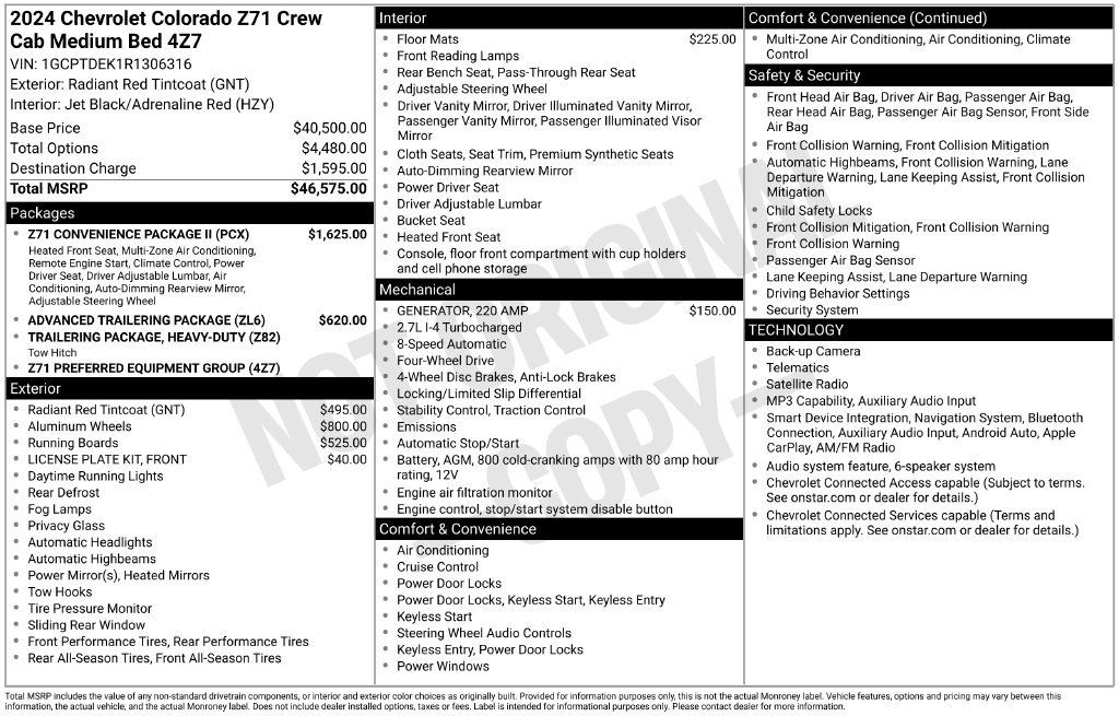 Used 2024 Chevrolet Colorado Z71 w/ Z71 Convenience Package 2 AWD/4WD image 34