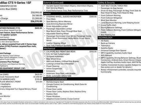 Certified 2023 Cadillac CT5 V w/ Cold Weather Package RWD image 34