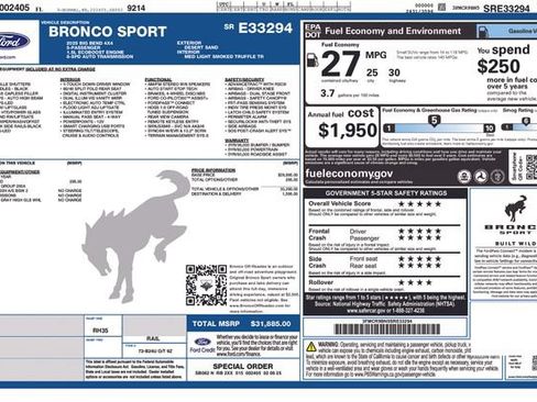Certified 2025 Ford Bronco Sport Big Bend AWD/4WD image 33