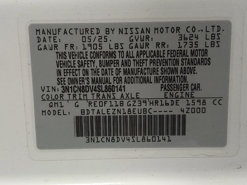 Used 2025 Nissan Versa S w/ S Plus Package FWD image 33