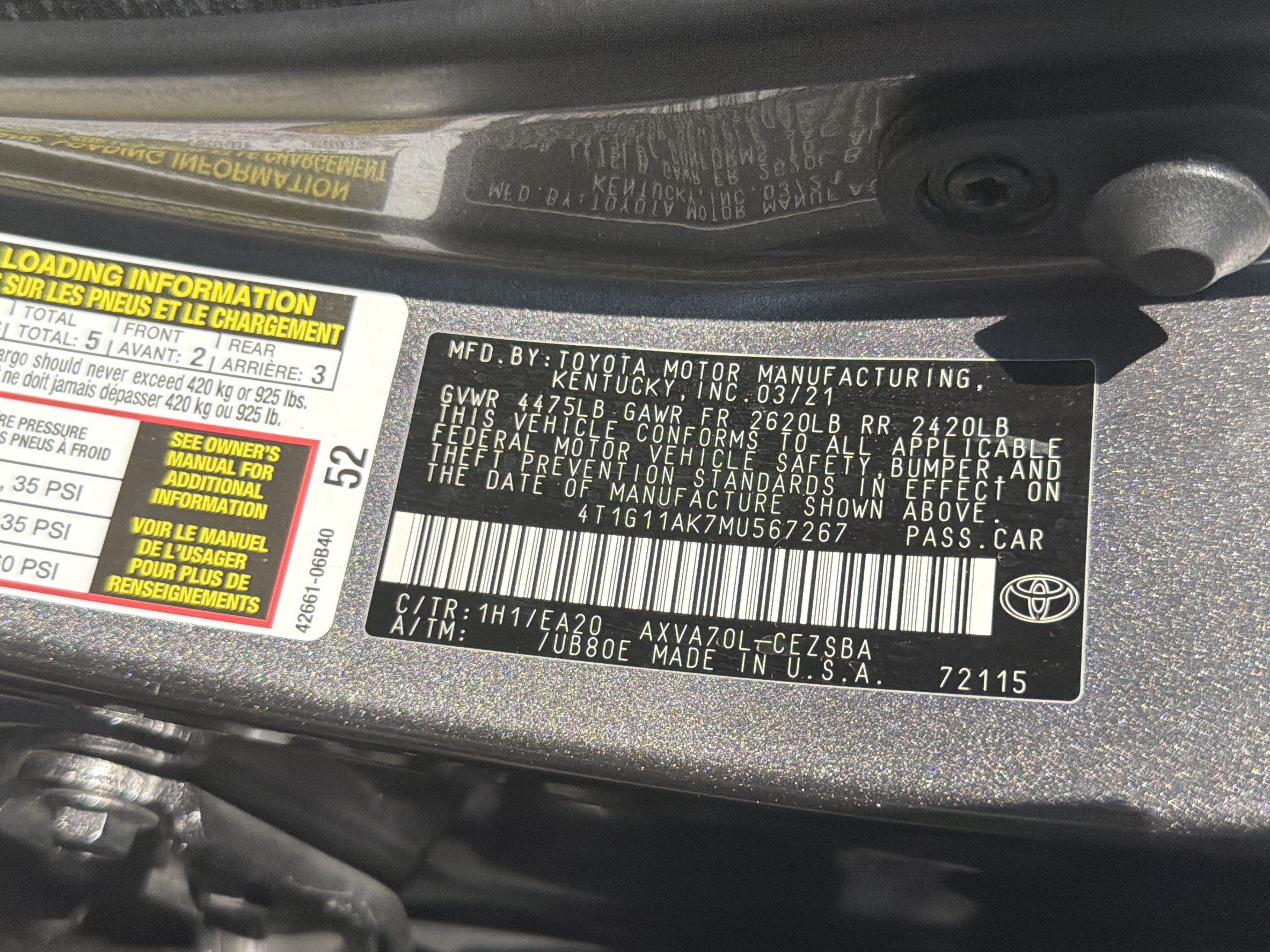 Used 2021 Toyota Camry SE FWD image 31
