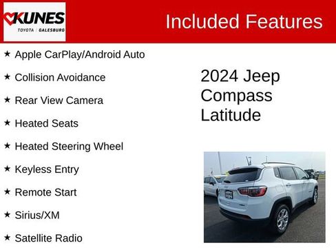 Used 2024 Jeep Compass Latitude w/ Sun and Sound Group AWD/4WD image 2