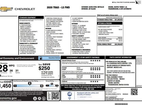 Used 2020 Chevrolet Trax LS w/ Tint and Cruise Package image 27