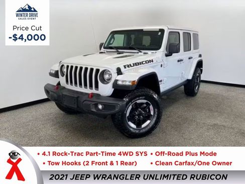 Used 2021 Jeep Wrangler Unlimited Rubicon w/ Uconnect 4C Nav & Sound Group image 1