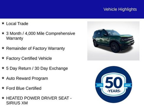 Certified 2023 Ford Bronco Sport Big Bend w/ Convenience Package AWD/4WD image 5