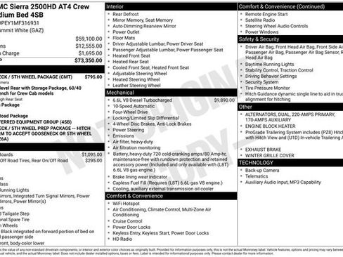 Used 2021 GMC Sierra 2500 AT4 w/ Gooseneck/5TH Wheel Package image 29