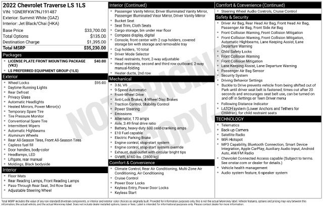 Used 2022 Chevrolet Traverse LS FWD image 20