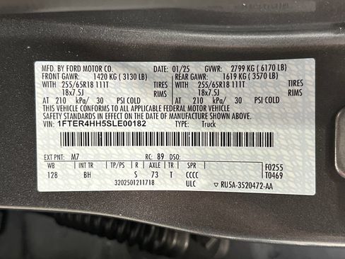 Used 2025 Ford Ranger XLT w/ Equipment Group 301A High AWD/4WD image 11