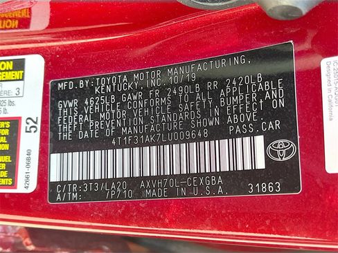 Used 2020 Toyota Camry XLE image 31