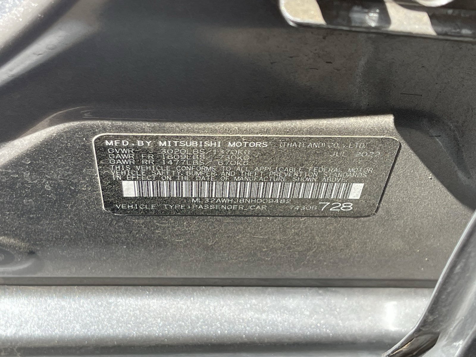 Used 2022 Mitsubishi Mirage SE FWD image 14