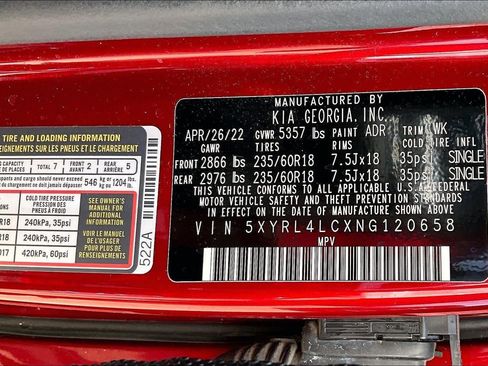 Used 2022 Kia Sorento S w/ Panoramic Sunroof Package FWD image 19