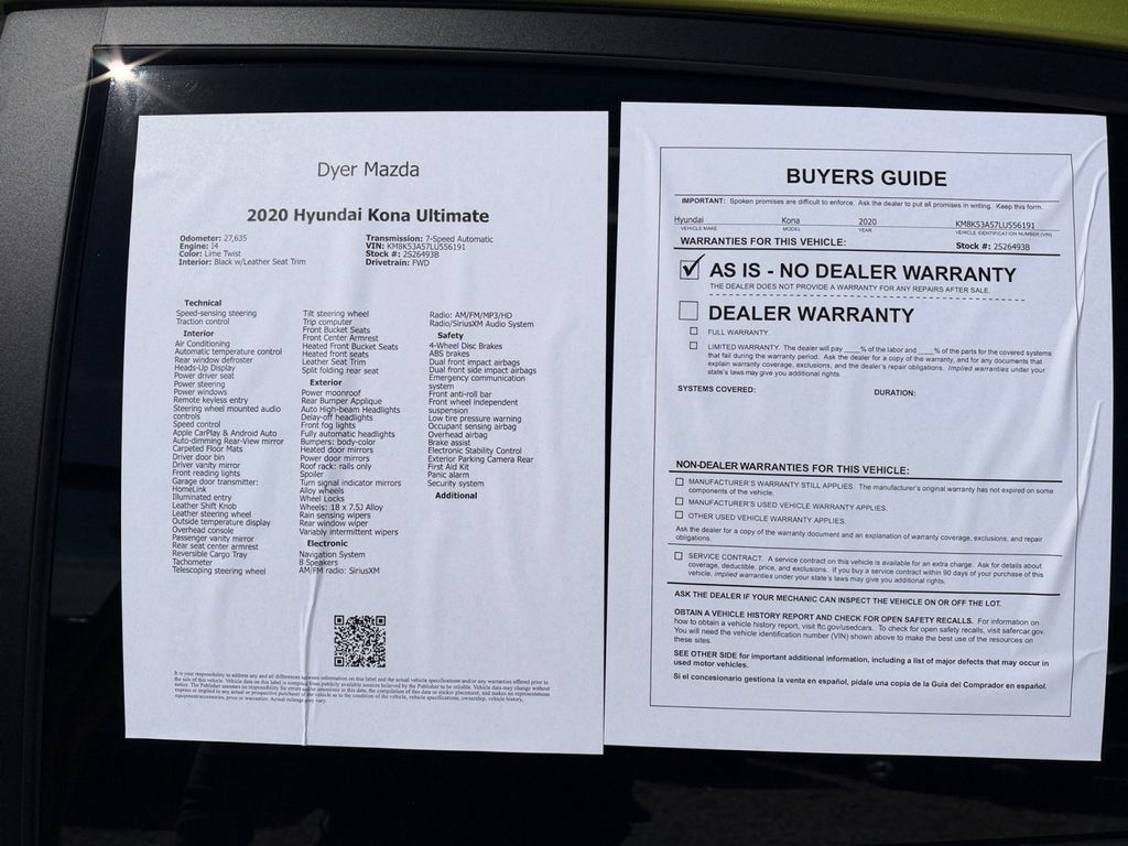 Used 2020 Hyundai Kona Ultimate w/ Cargo Package FWD image 25