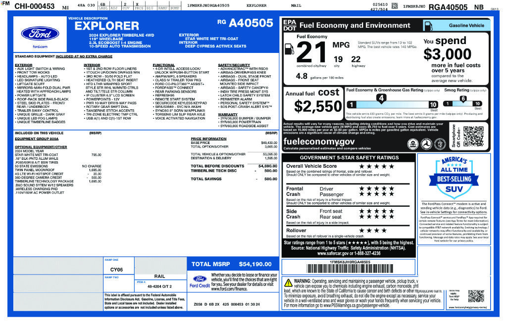 Used 2024 Ford Explorer Timberline w/ Timberline Technology Package AWD/4WD image 24