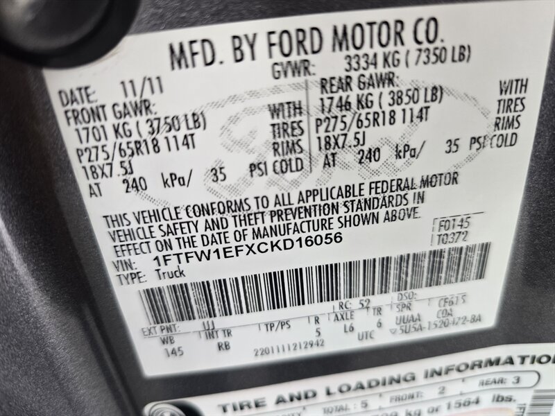 Used 2012 Ford F150 FX4 AWD/4WD image 38
