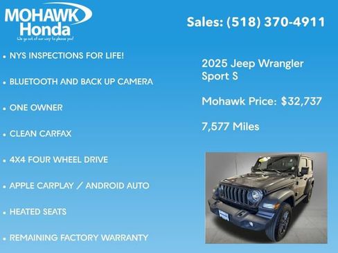 Used 2025 Jeep Wrangler Sport AWD/4WD image 7