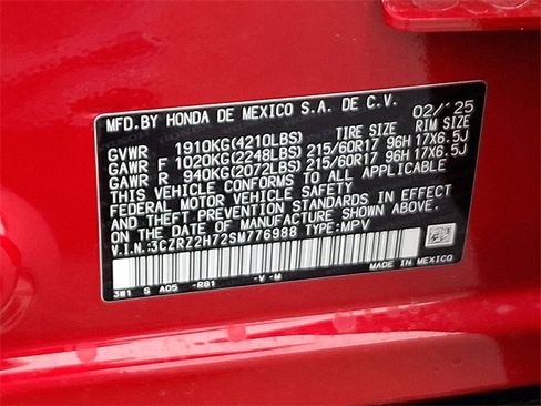 Certified 2025 Honda HR-V EX-L image 29