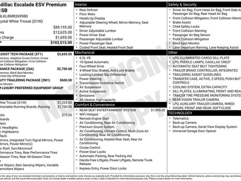 Used 2021 Cadillac Escalade ESV Premium Luxury w/ Driver Assist Tech Package image 39