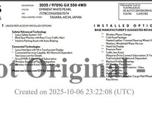 Certified 2025 Lexus GX 550 w/ Cold Area Package image 3