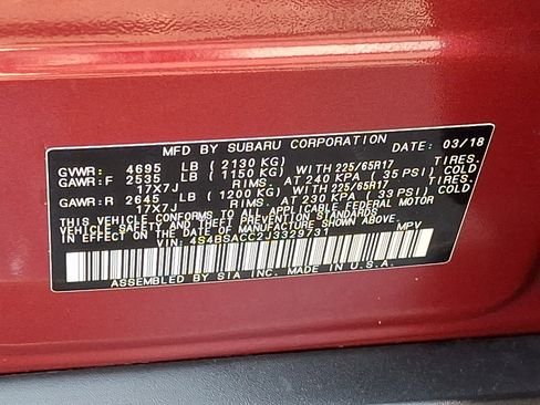Used 2018 Subaru Outback 2.5i Premium w/ Protection Package #1 AWD/4WD image 27