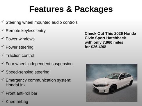 Certified 2026 Honda Civic Sport image 8